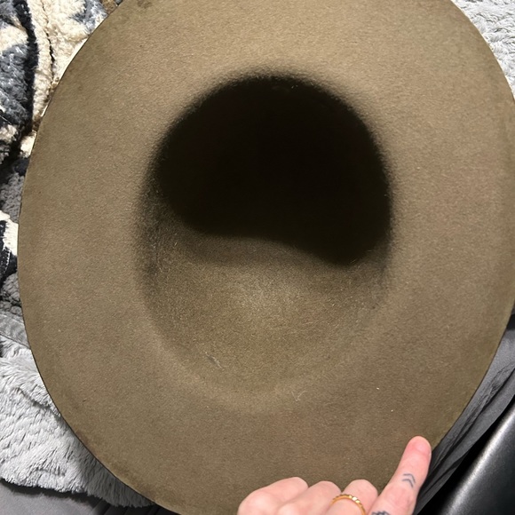 Never ending threads handmade moon hat brown size 6 3/4 - Picture 3 of 5